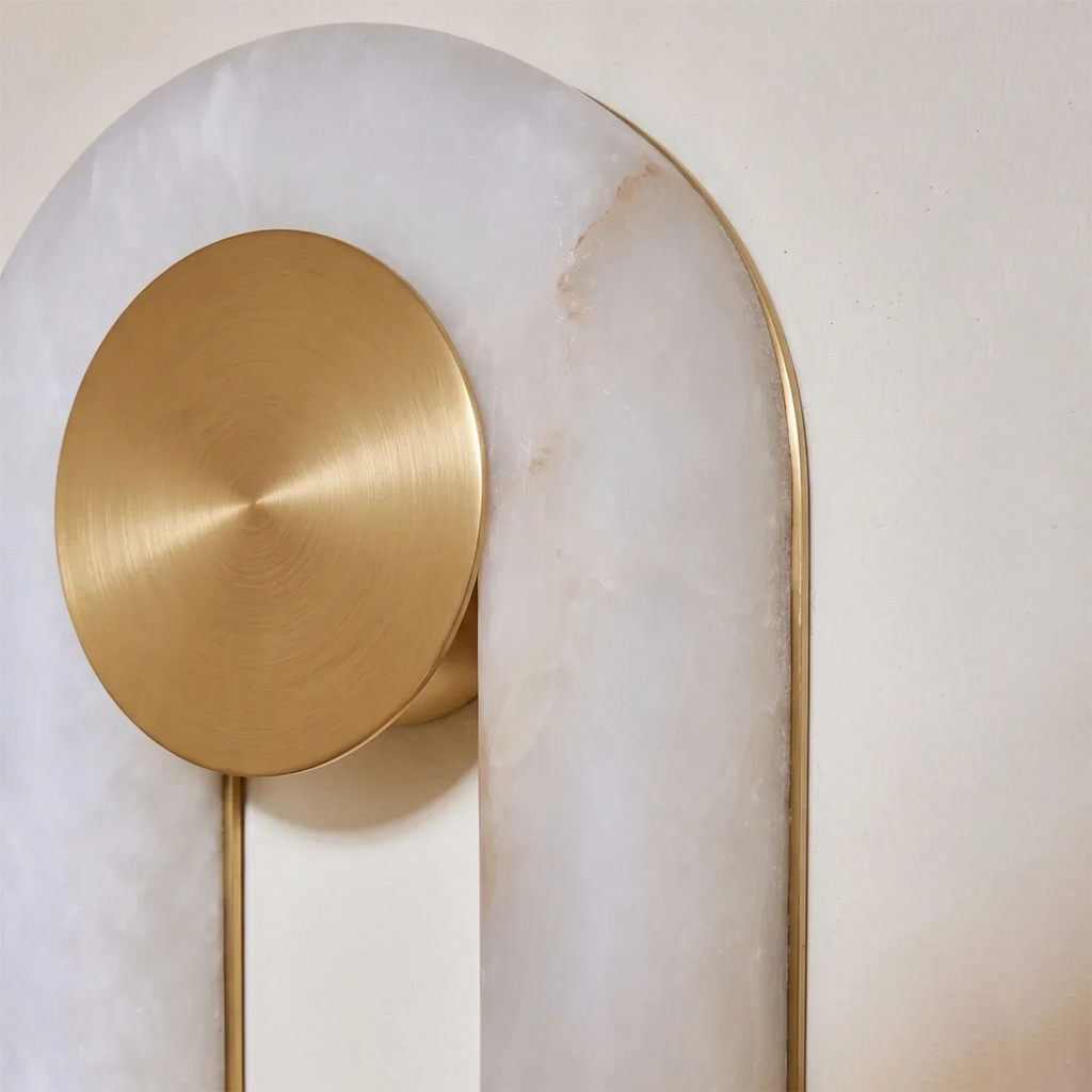 Modern J-Shape Alabaster Wall Sconce | wildoxy