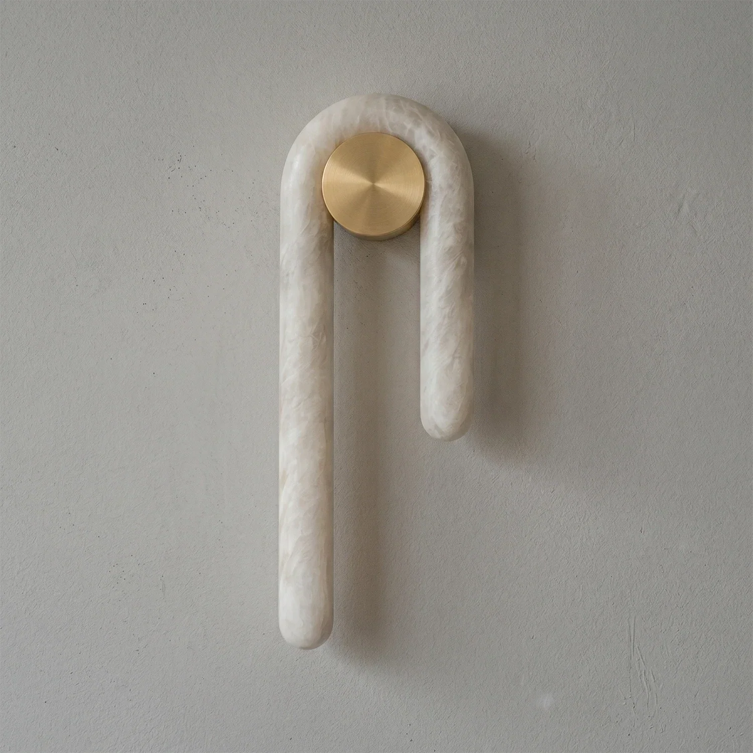 Modern J-Shape Alabaster Wall Sconce | wildoxy