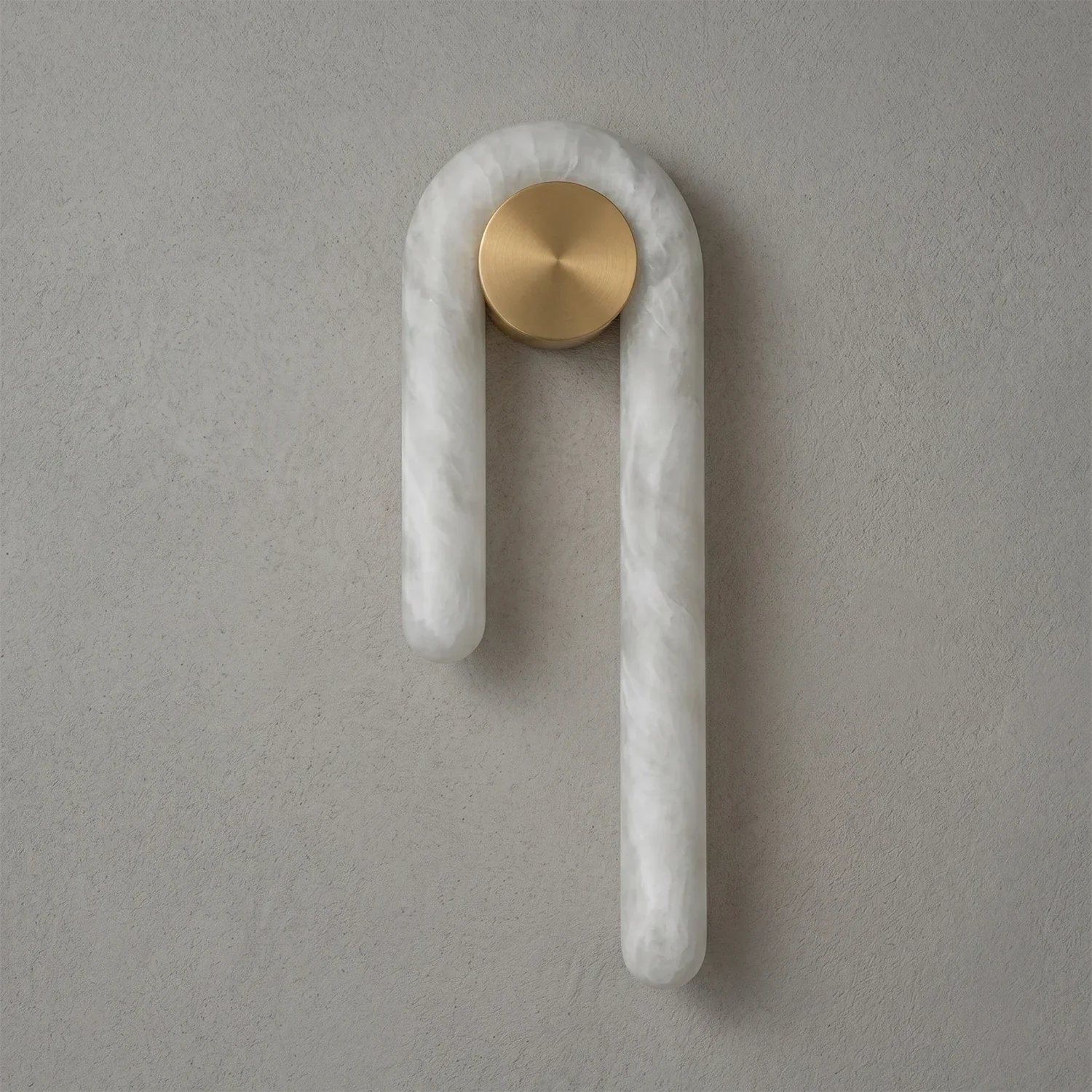 Modern J-Shape Alabaster Wall Sconce | wildoxy