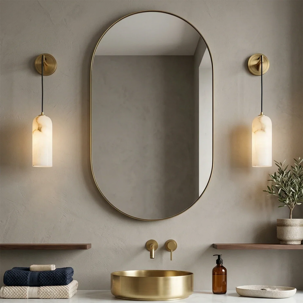 Modern Petra Alabaster Wall Sconce | wildoxy