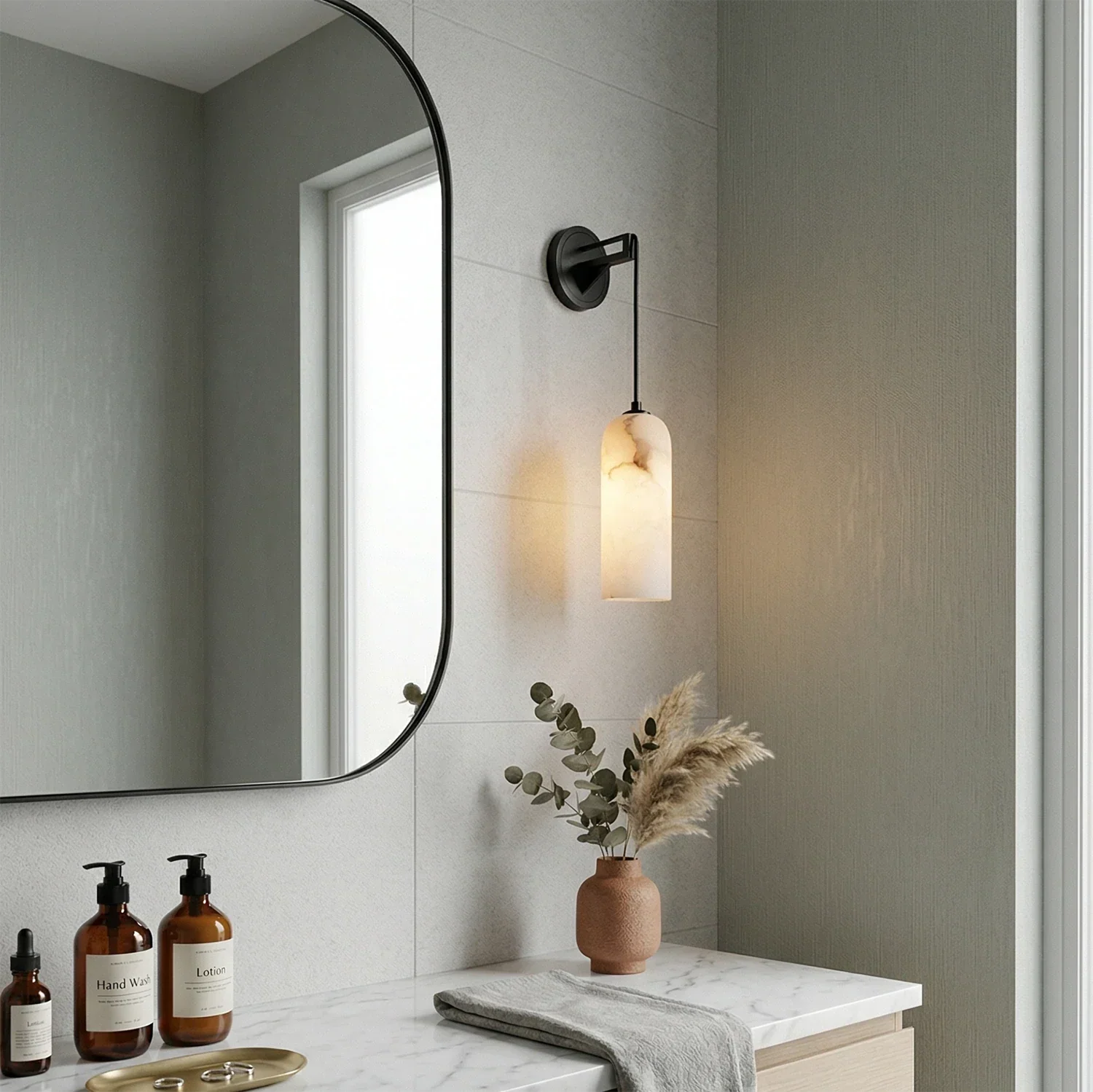 Modern Petra Alabaster Wall Sconce | wildoxy