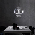 Globformad pendellampa — transparent akryl, dimbar LED 7W
