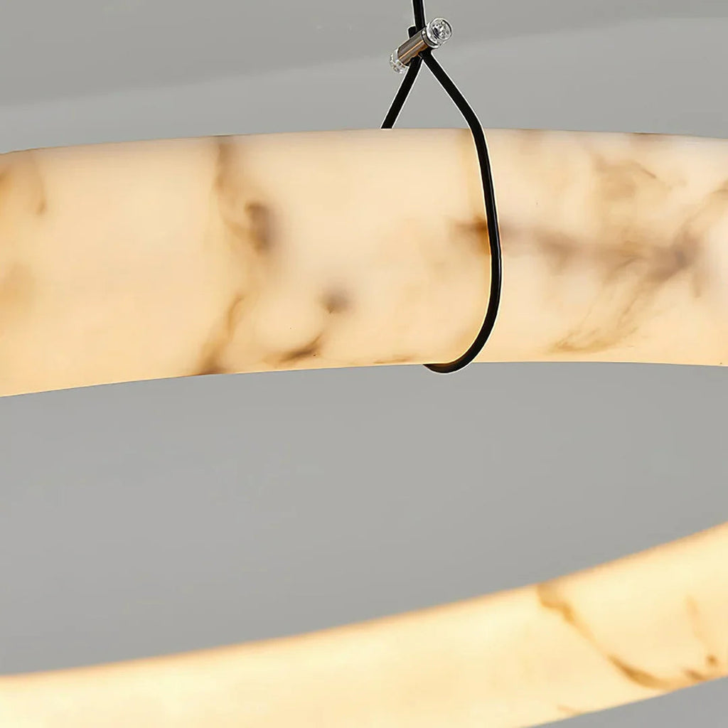 Modern Spanish Alabaster Halo Pendant Lamp | wildoxy