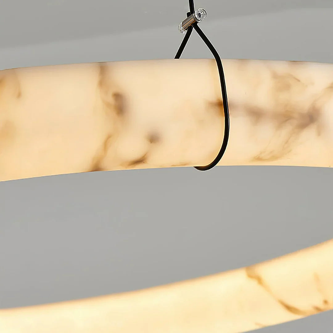Modern Spanish Alabaster Halo Pendant Lamp | wildoxy