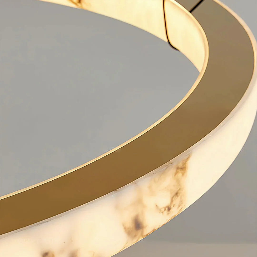 Modern Spanish Alabaster Halo Pendant Lamp | wildoxy