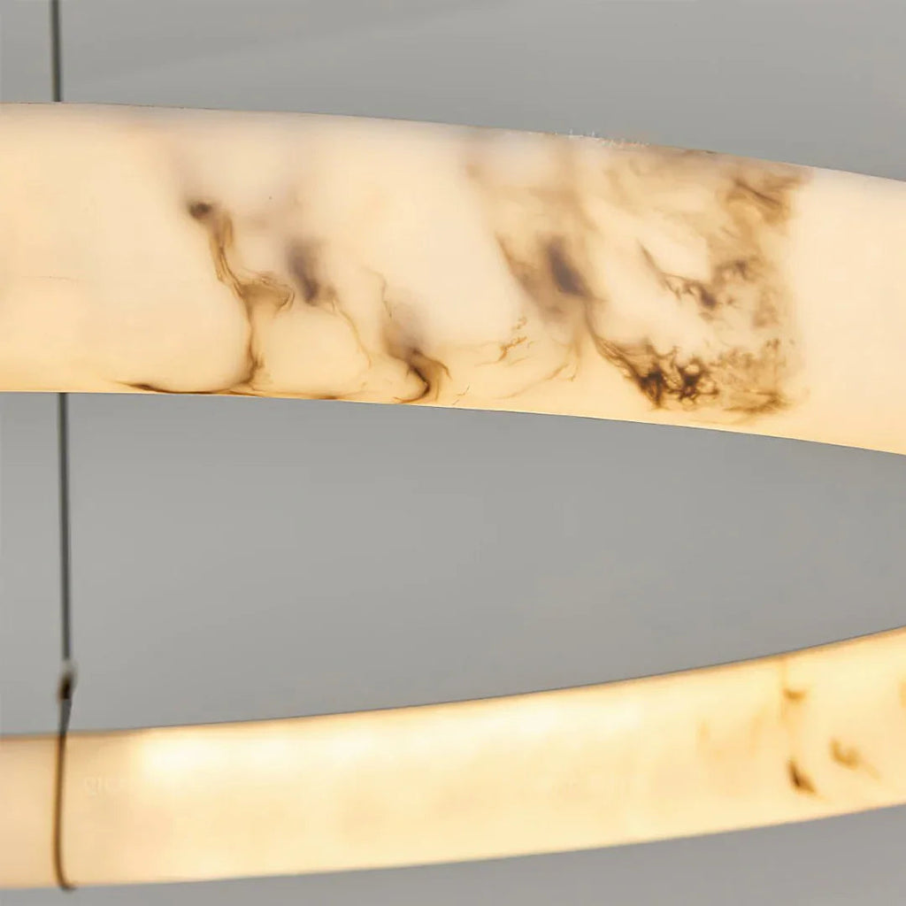 Modern Spanish Alabaster Halo Pendant Lamp | wildoxy