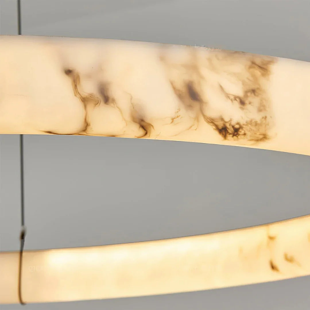 Modern Spanish Alabaster Halo Pendant Lamp | wildoxy