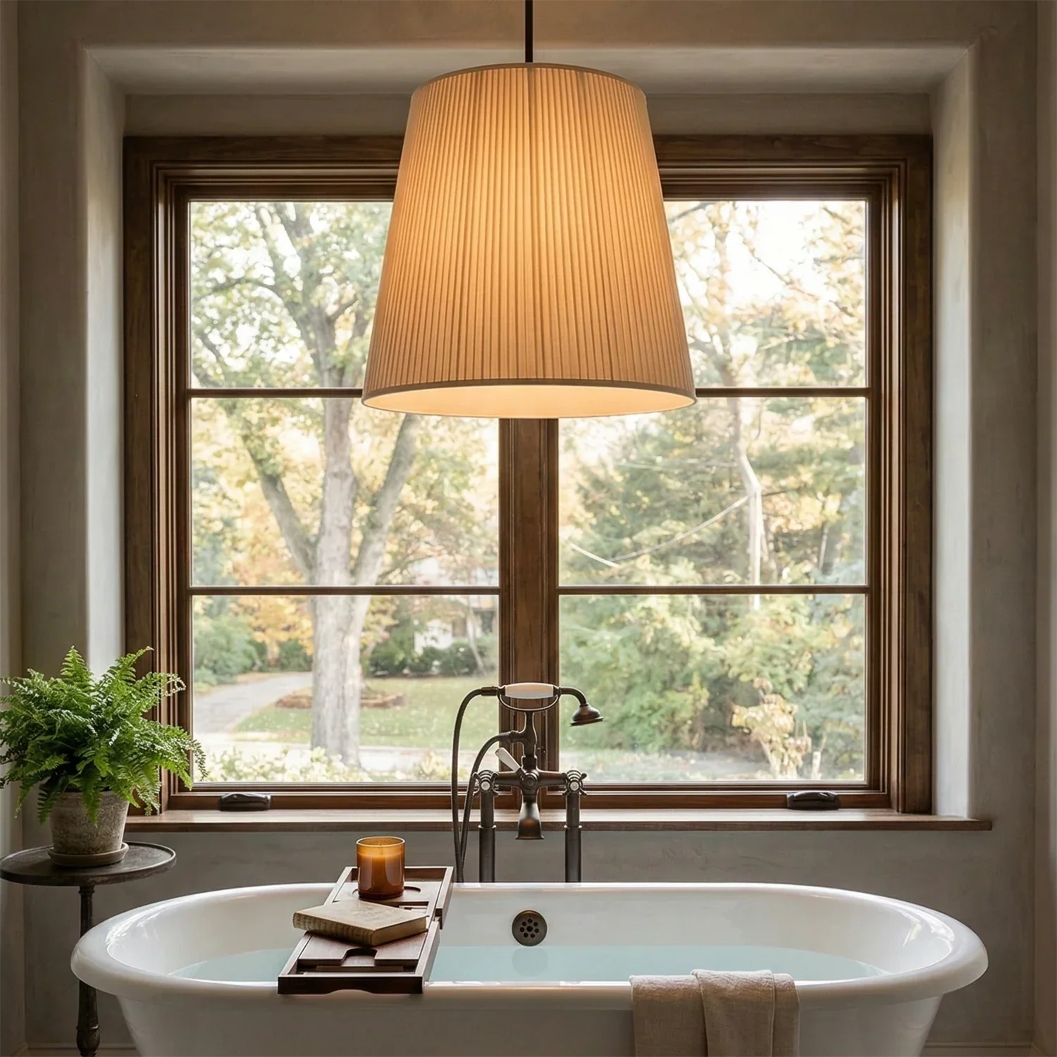 Modern Tailored Reed Pleat Stem Pendant | wildoxy