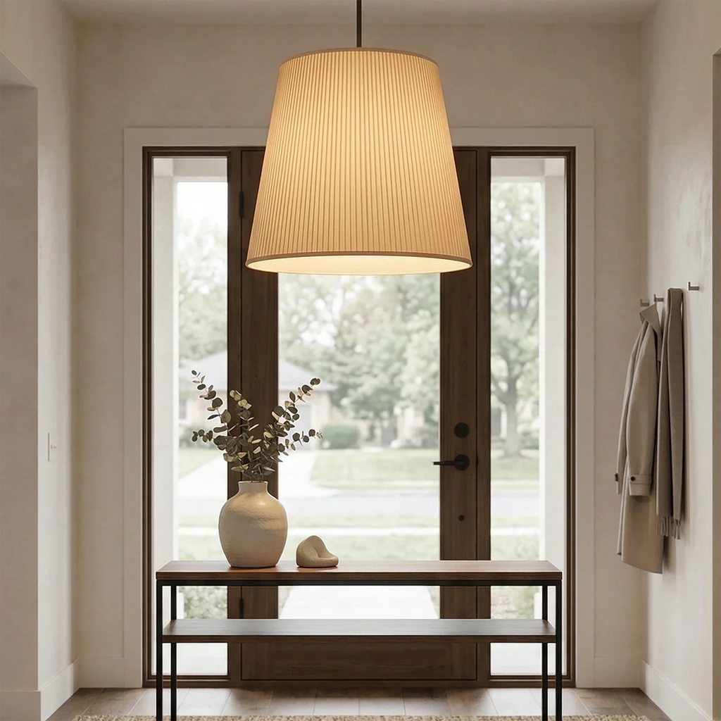 Modern Tailored Reed Pleat Stem Pendant | wildoxy