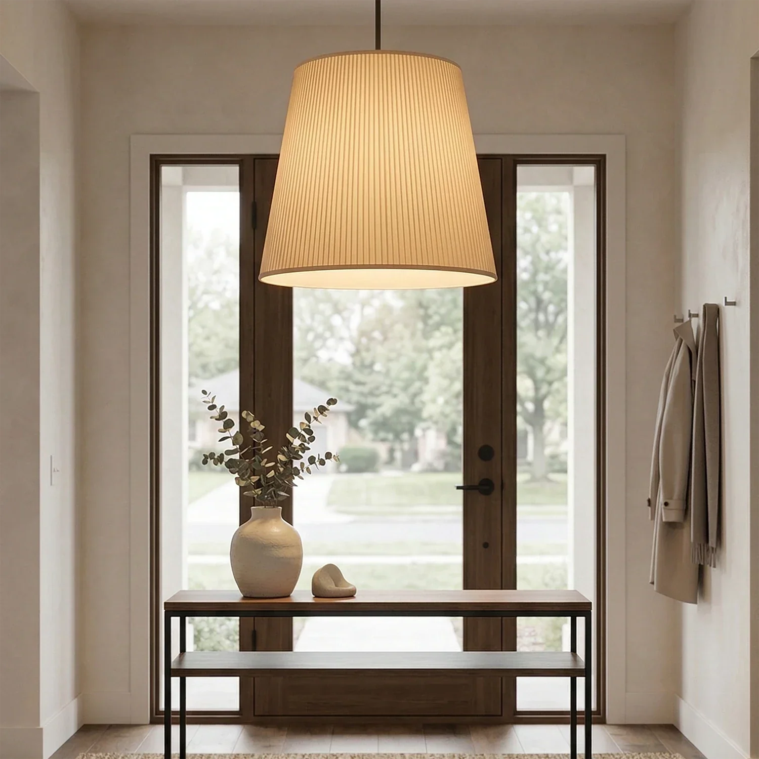 Modern Tailored Reed Pleat Stem Pendant | wildoxy