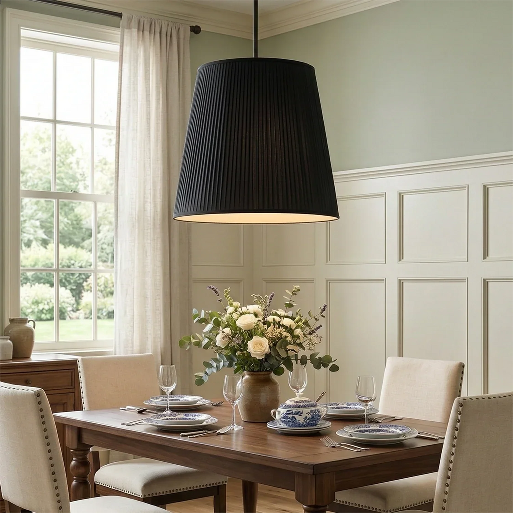 Modern Tailored Reed Pleat Stem Pendant | wildoxy