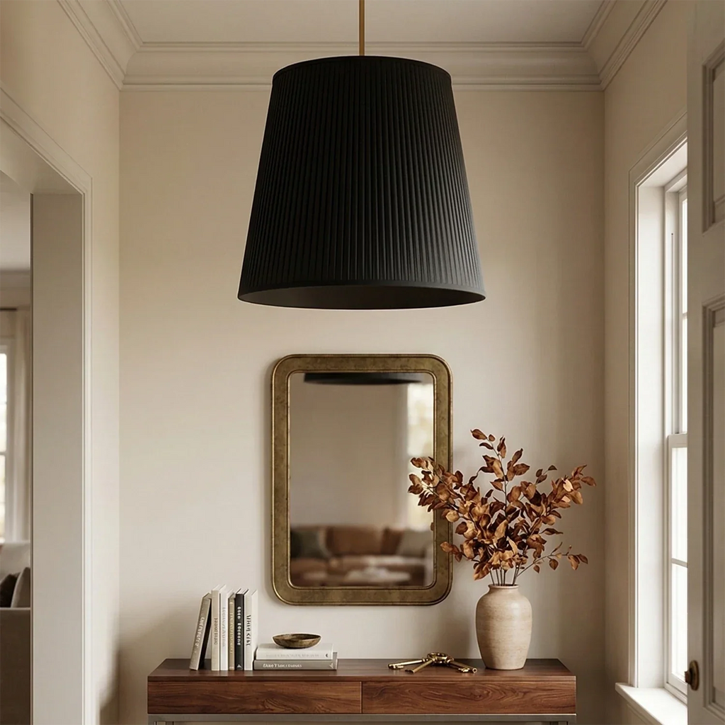 Modern Tailored Reed Pleat Stem Pendant | wildoxy