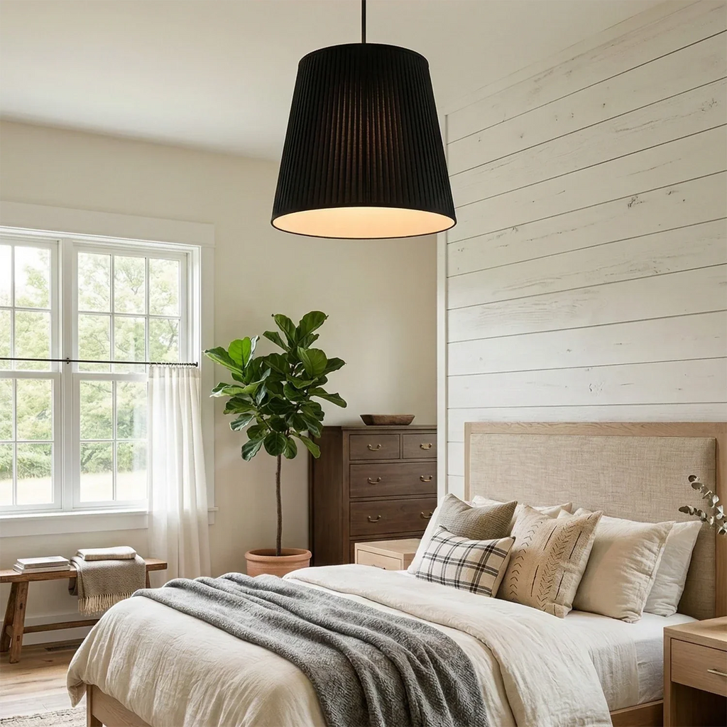 Modern Tailored Reed Pleat Stem Pendant | wildoxy