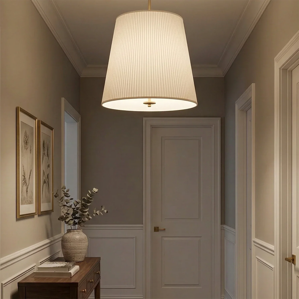 Modern Tailored Reed Pleat Stem Pendant | wildoxy