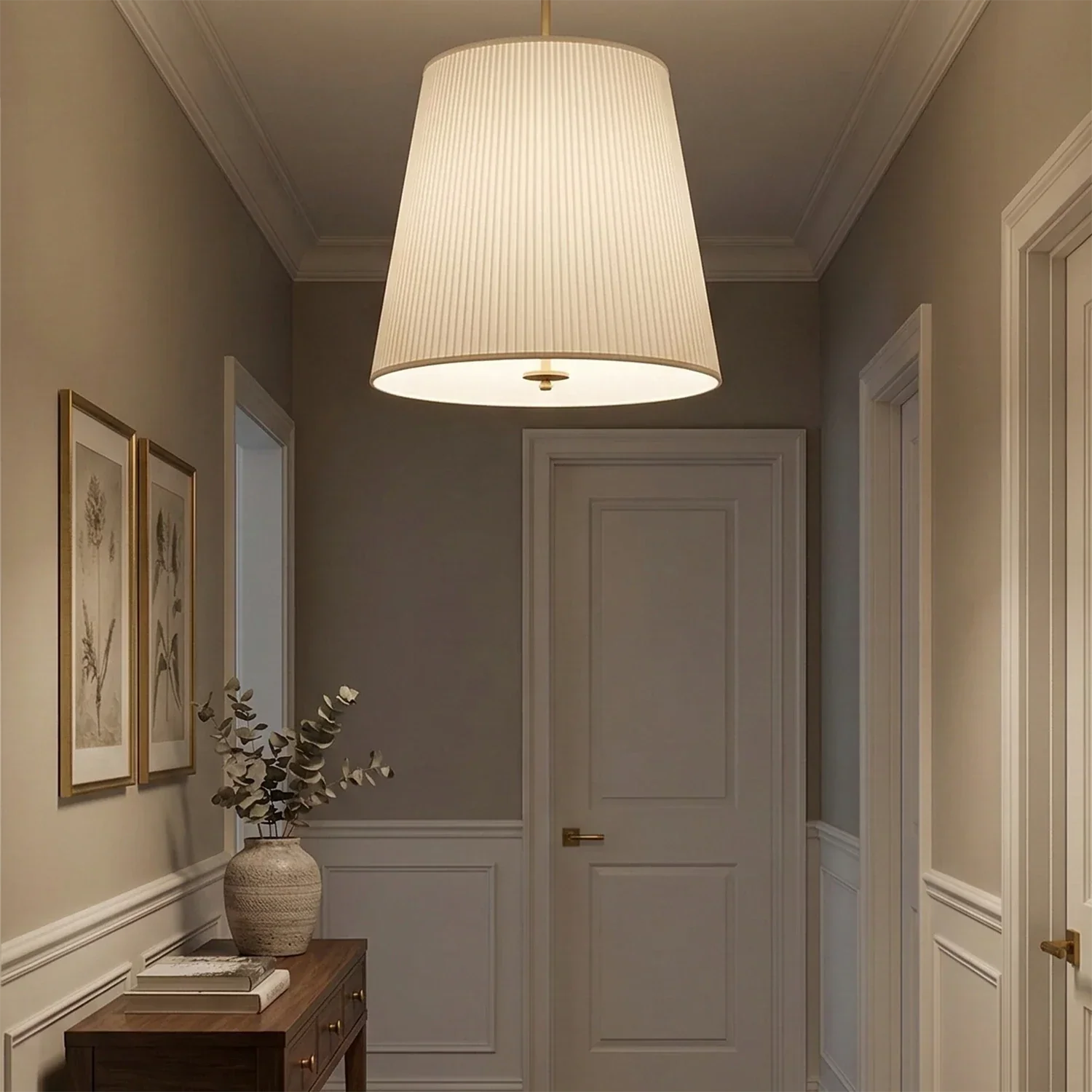 Modern Tailored Reed Pleat Stem Pendant | wildoxy