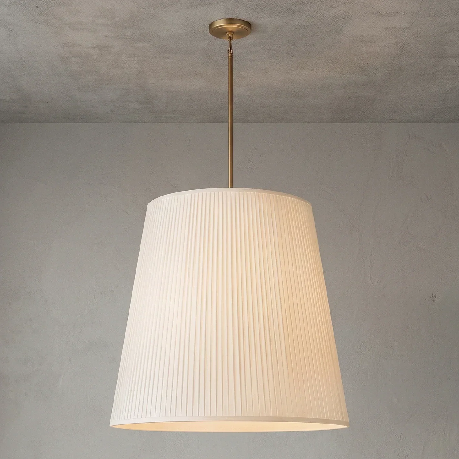 Modern Tailored Reed Pleat Stem Pendant | wildoxy