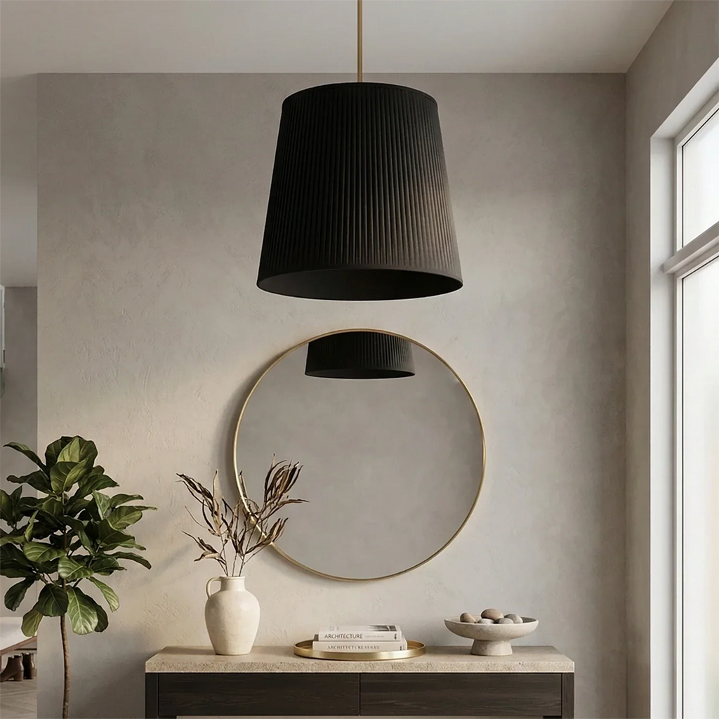Modern Tailored Reed Pleat Stem Pendant | wildoxy