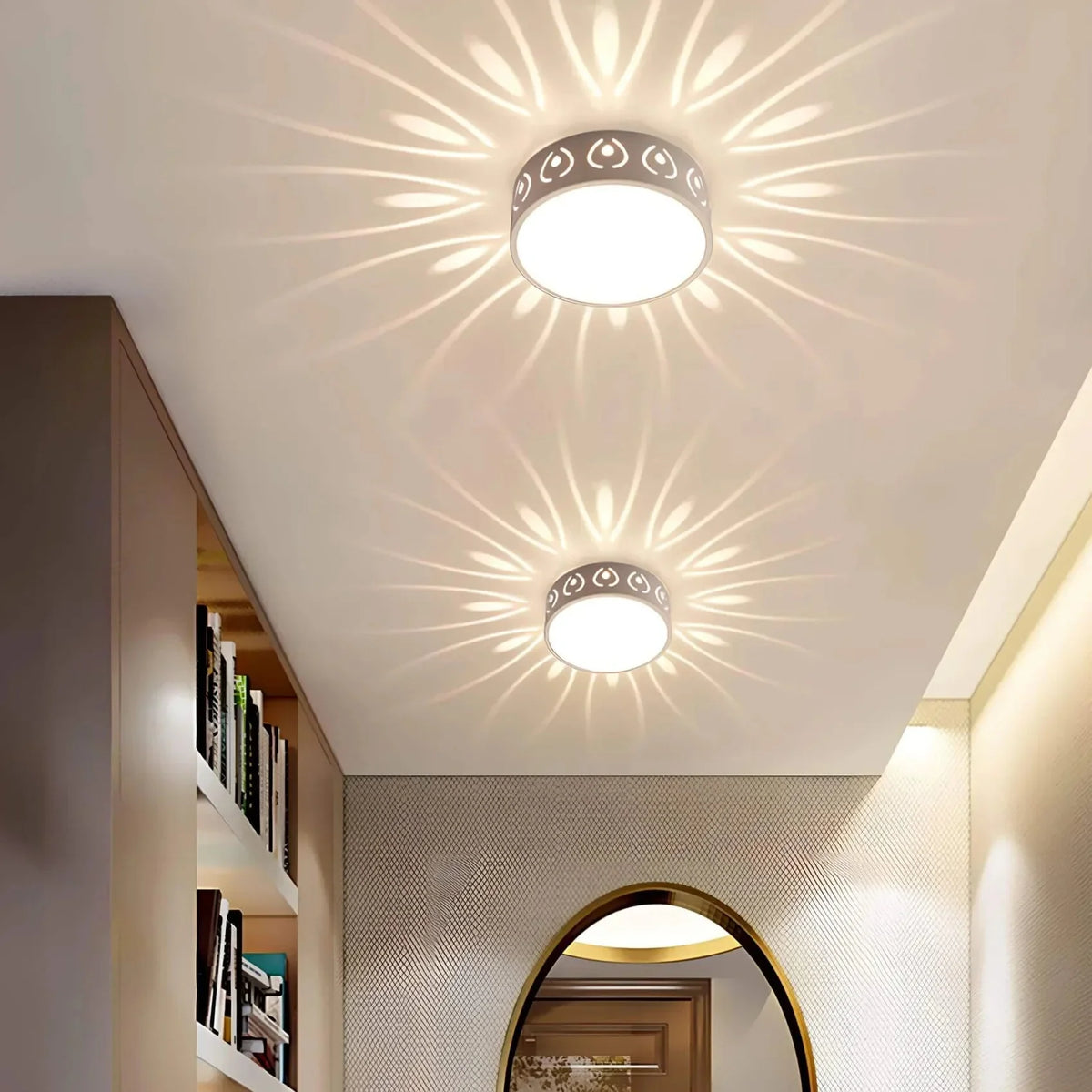 Plafonnier LED en acrylique cristal - blanc chaud/froid