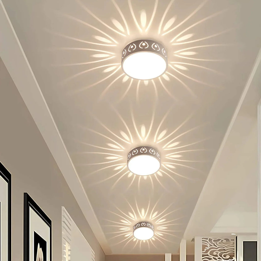 Plafonnier LED en acrylique cristal - blanc chaud/froid