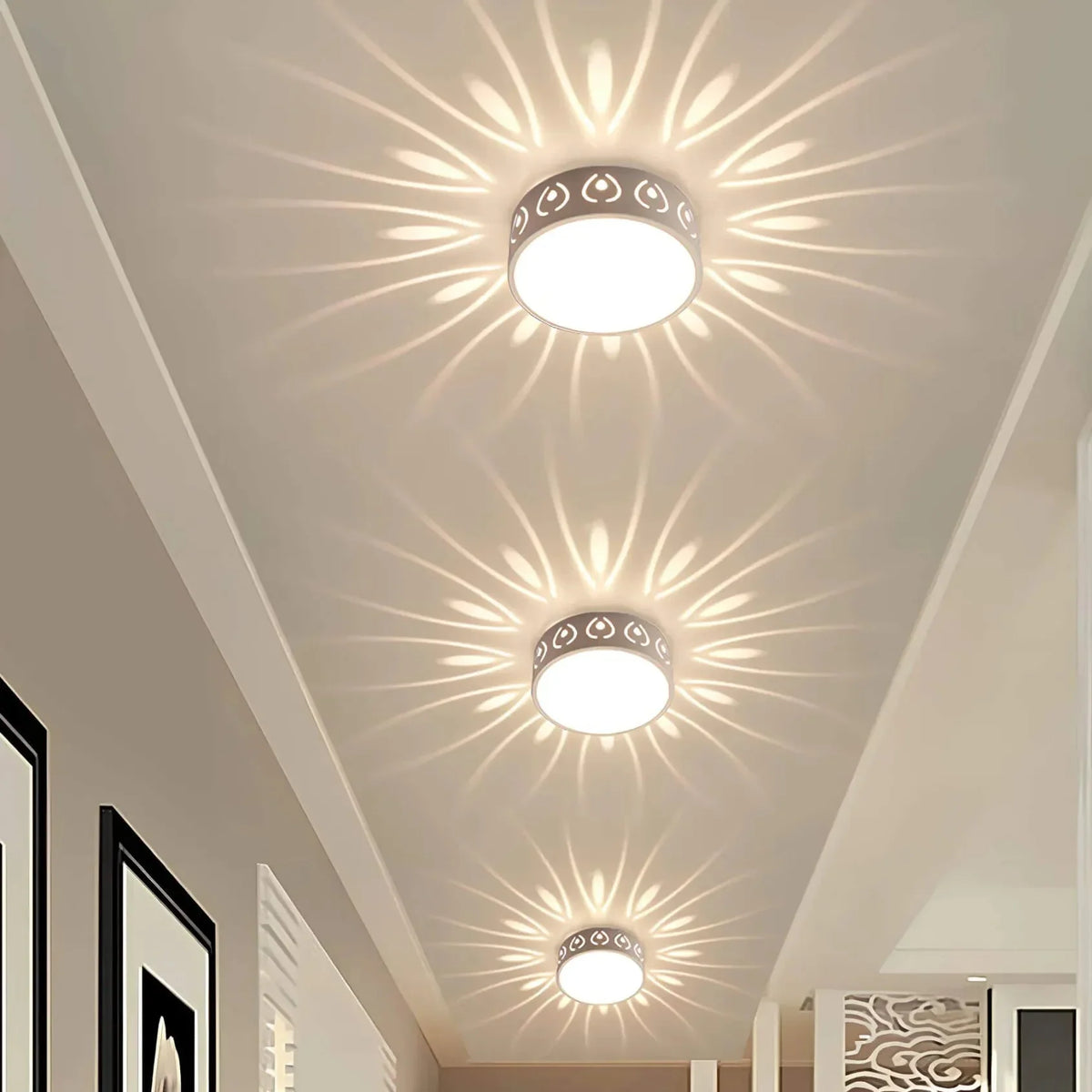 Plafonnier LED en acrylique cristal - blanc chaud/froid