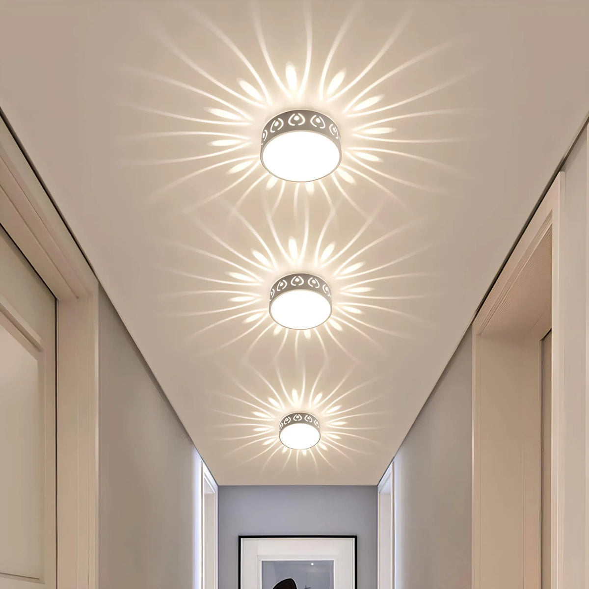 Plafonnier LED en acrylique cristal - blanc chaud/froid