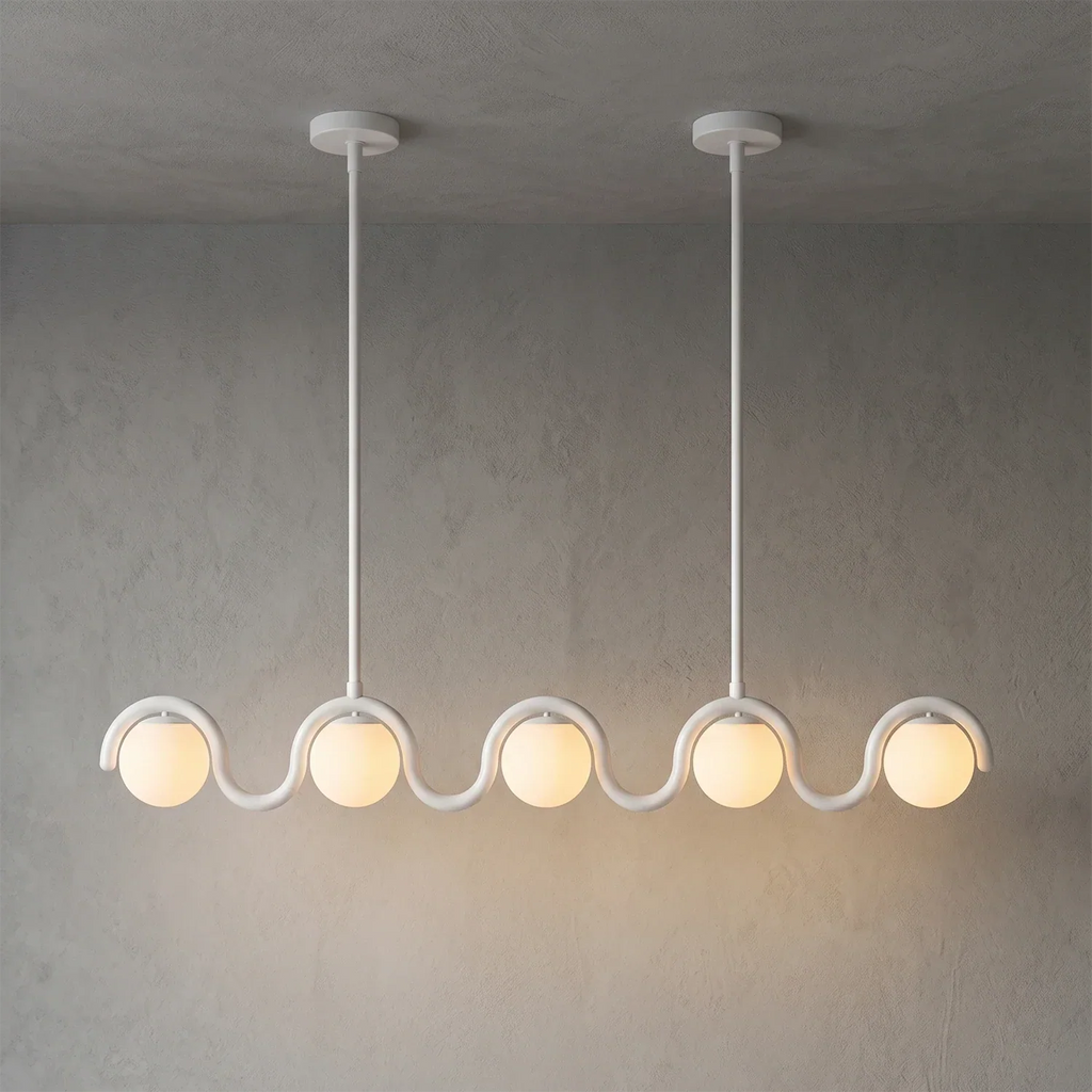 Curved Linear Opal Globe Pendant | wildoxy