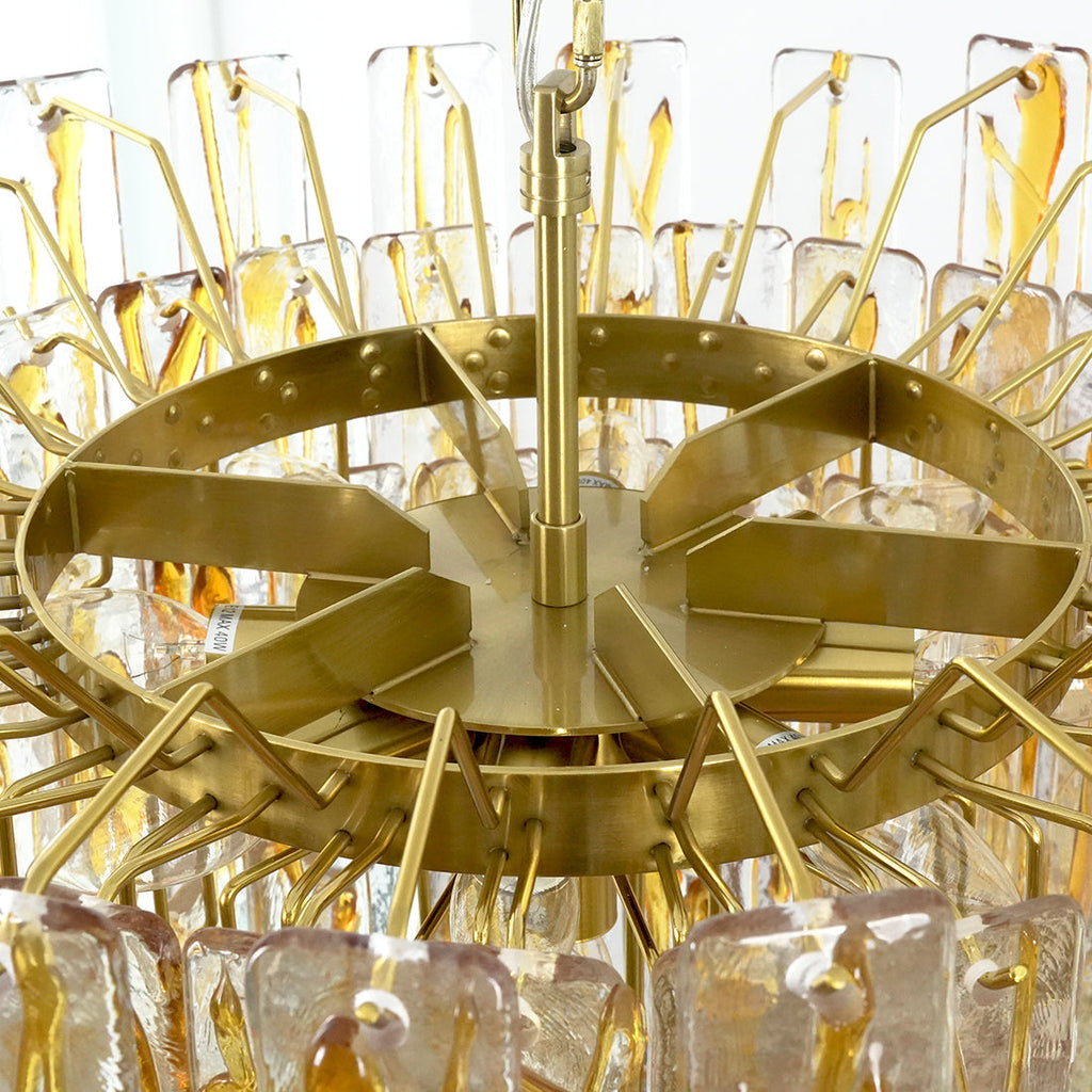 Murano Style Amber Glass Tiered Chandelier | wildoxy