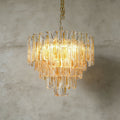 Murano Style Amber Glass Tiered Chandelier | wildoxy