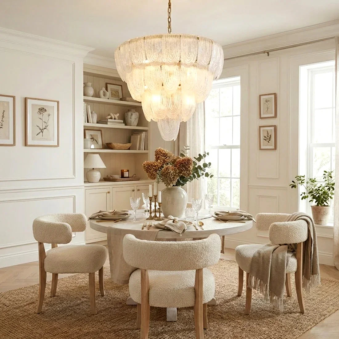 Murano-Style Tiered Glass Chandelier | wildoxy