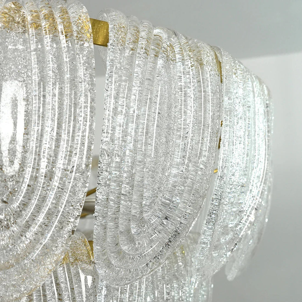 Murano-Style Tiered Glass Chandelier | wildoxy