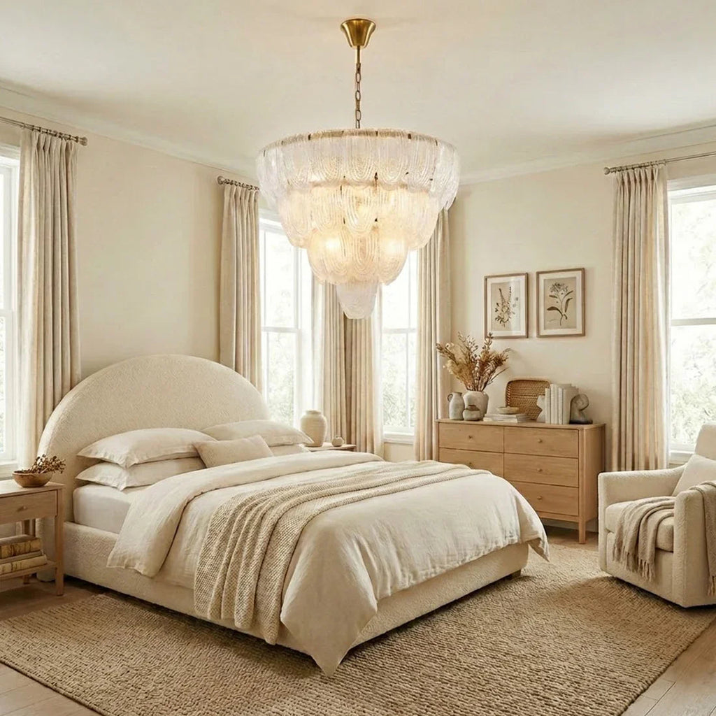 Murano-Style Tiered Glass Chandelier | wildoxy
