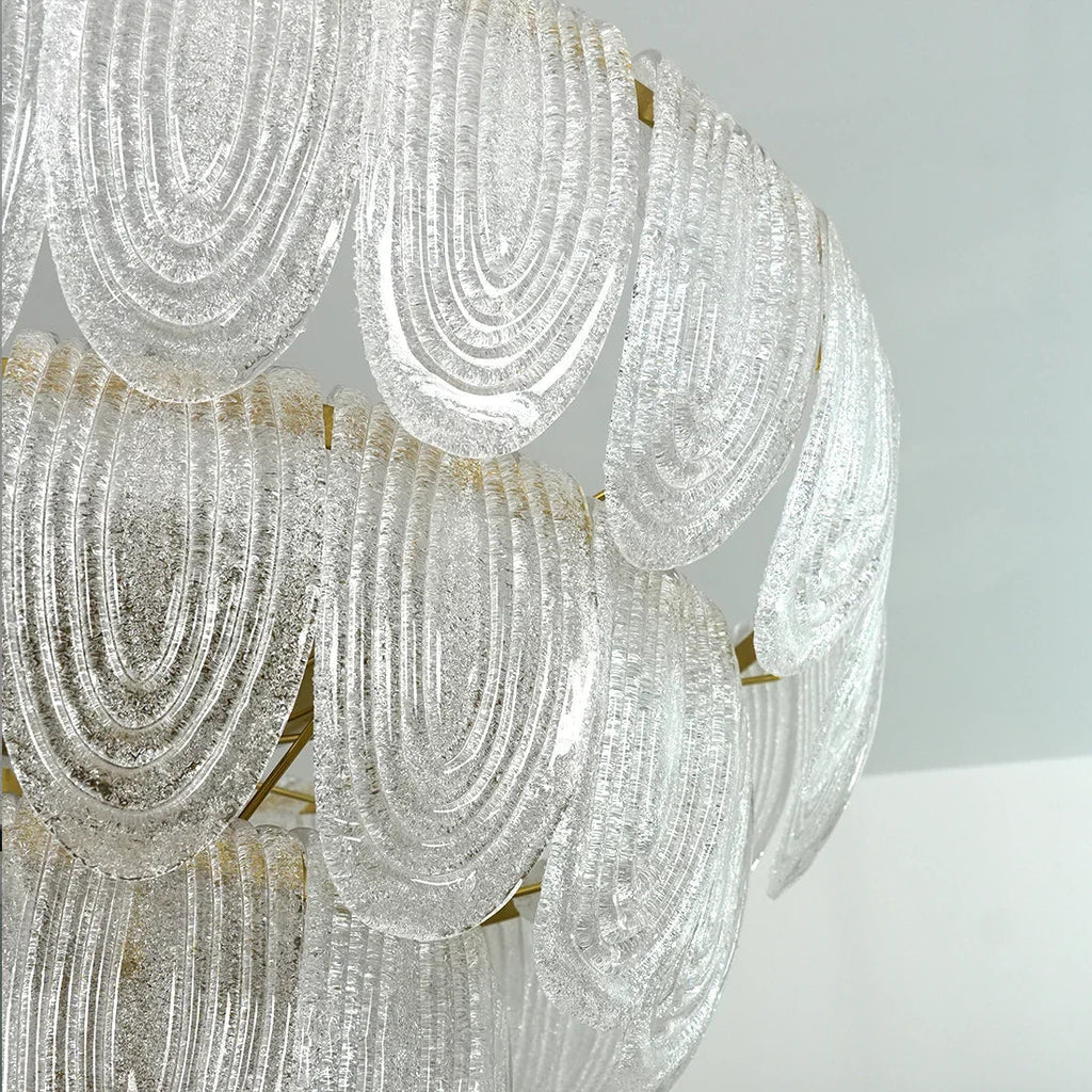 Murano-Style Tiered Glass Chandelier | wildoxy