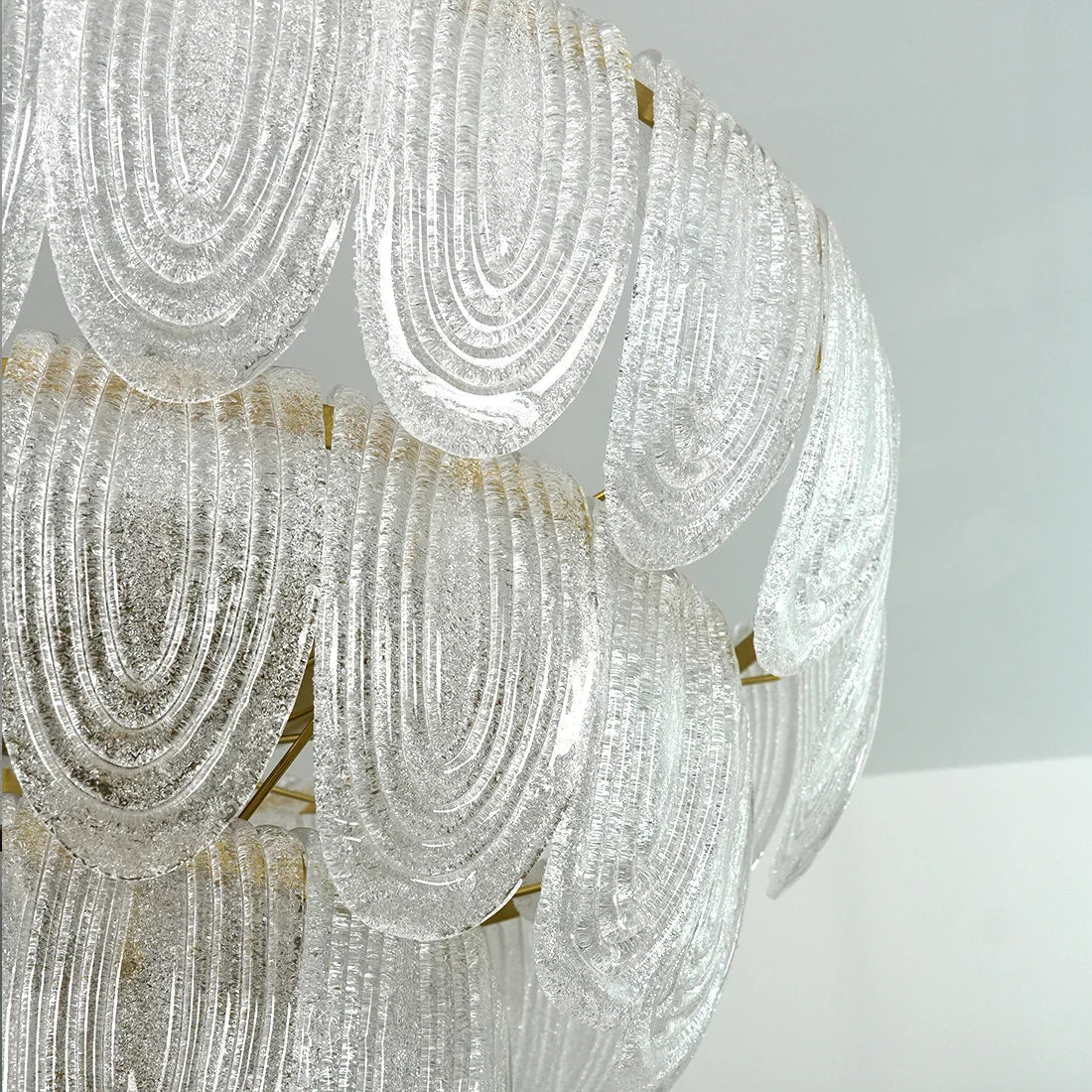 Murano-Style Tiered Glass Chandelier | wildoxy