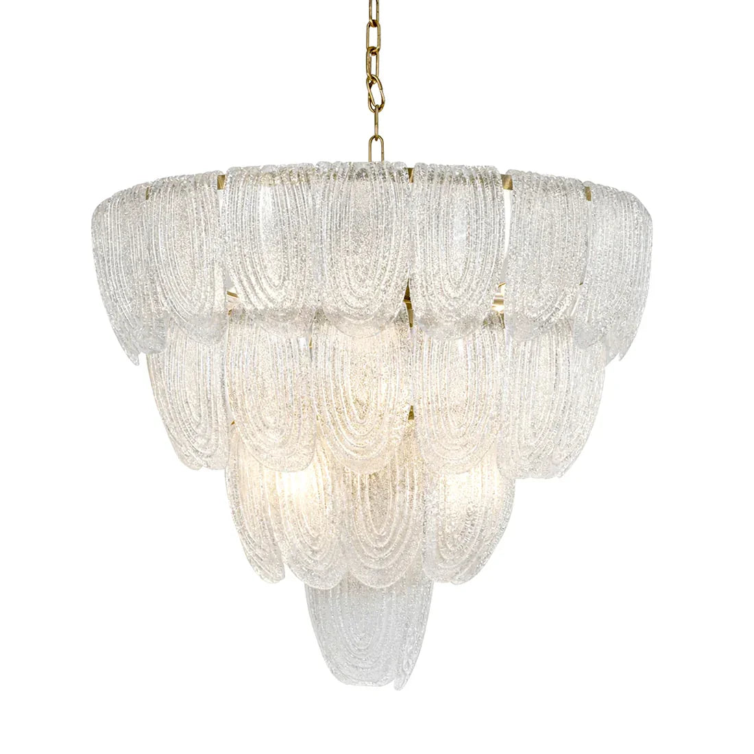 Murano-Style Tiered Glass Chandelier | wildoxy