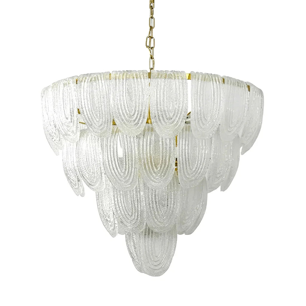Murano-Style Tiered Glass Chandelier | wildoxy
