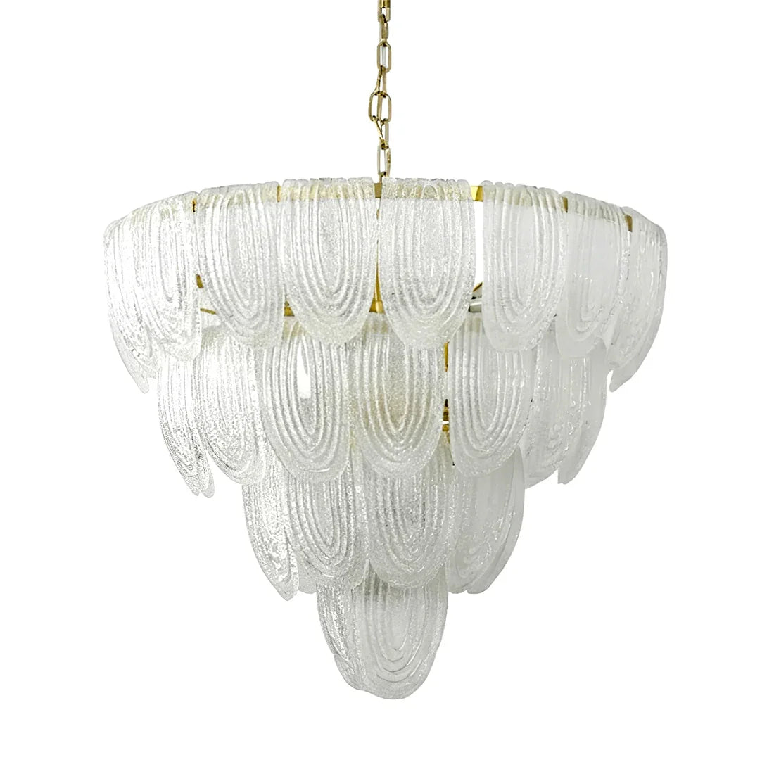 Murano-Style Tiered Glass Chandelier | wildoxy