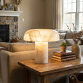 Mushroom Type Alabaster Table Lamp | wildoxy