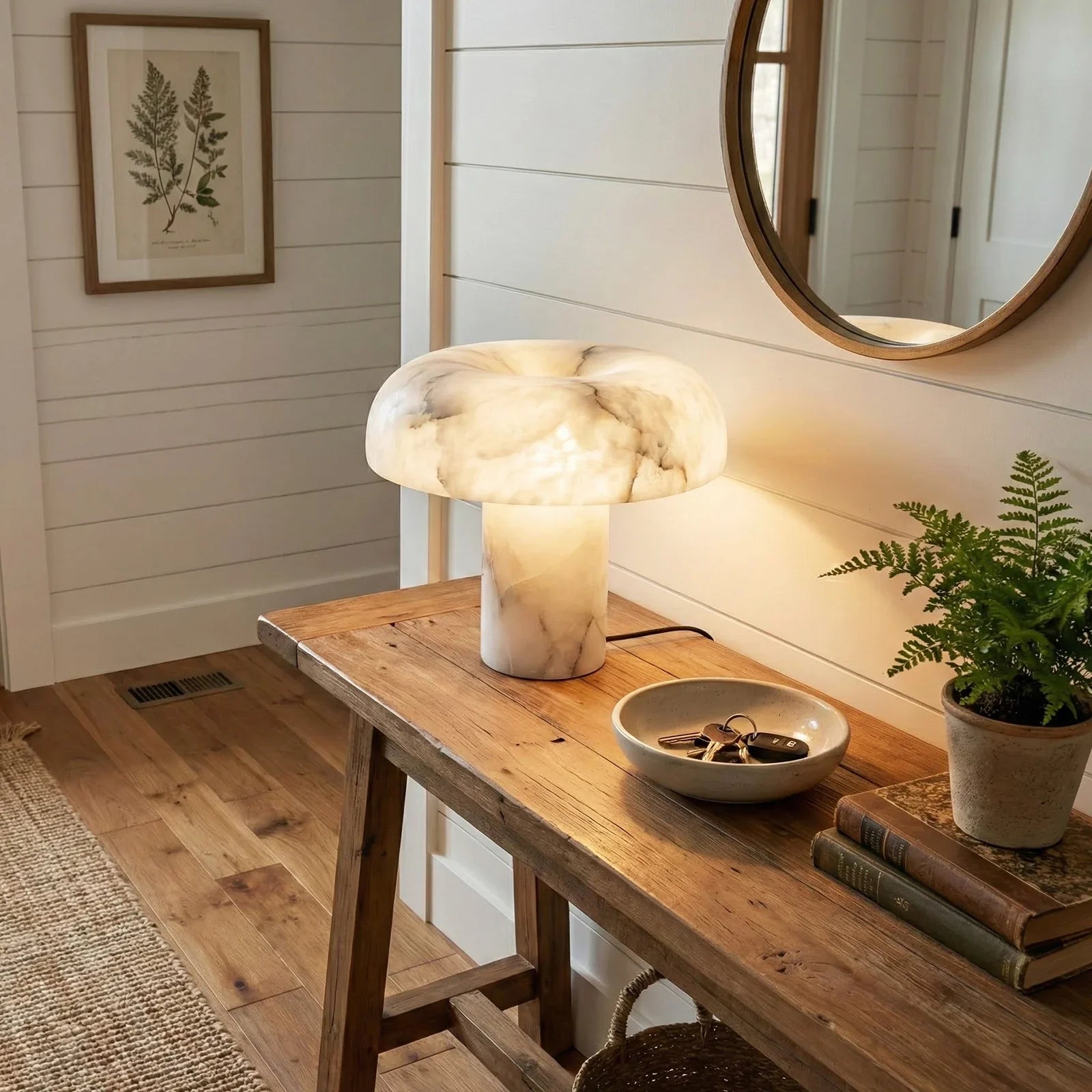 Mushroom Type Alabaster Table Lamp | wildoxy