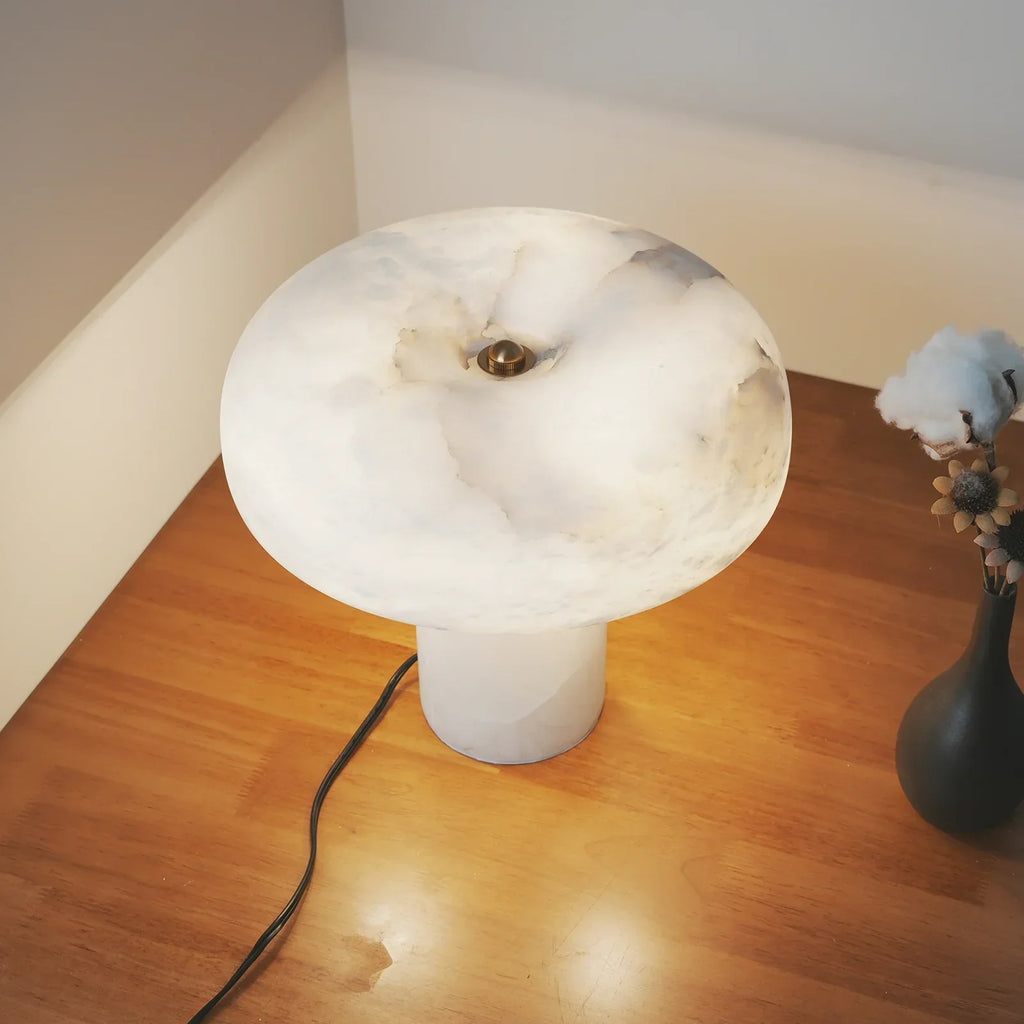 Mushroom Type Alabaster Table Lamp | wildoxy