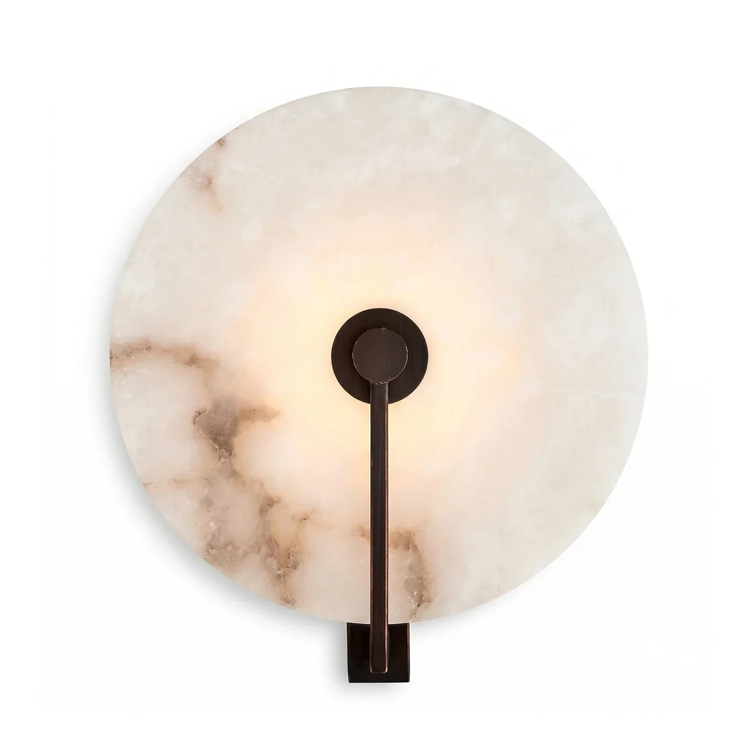 Natural Alabaster Disc LED Wall Sconce | wildoxy