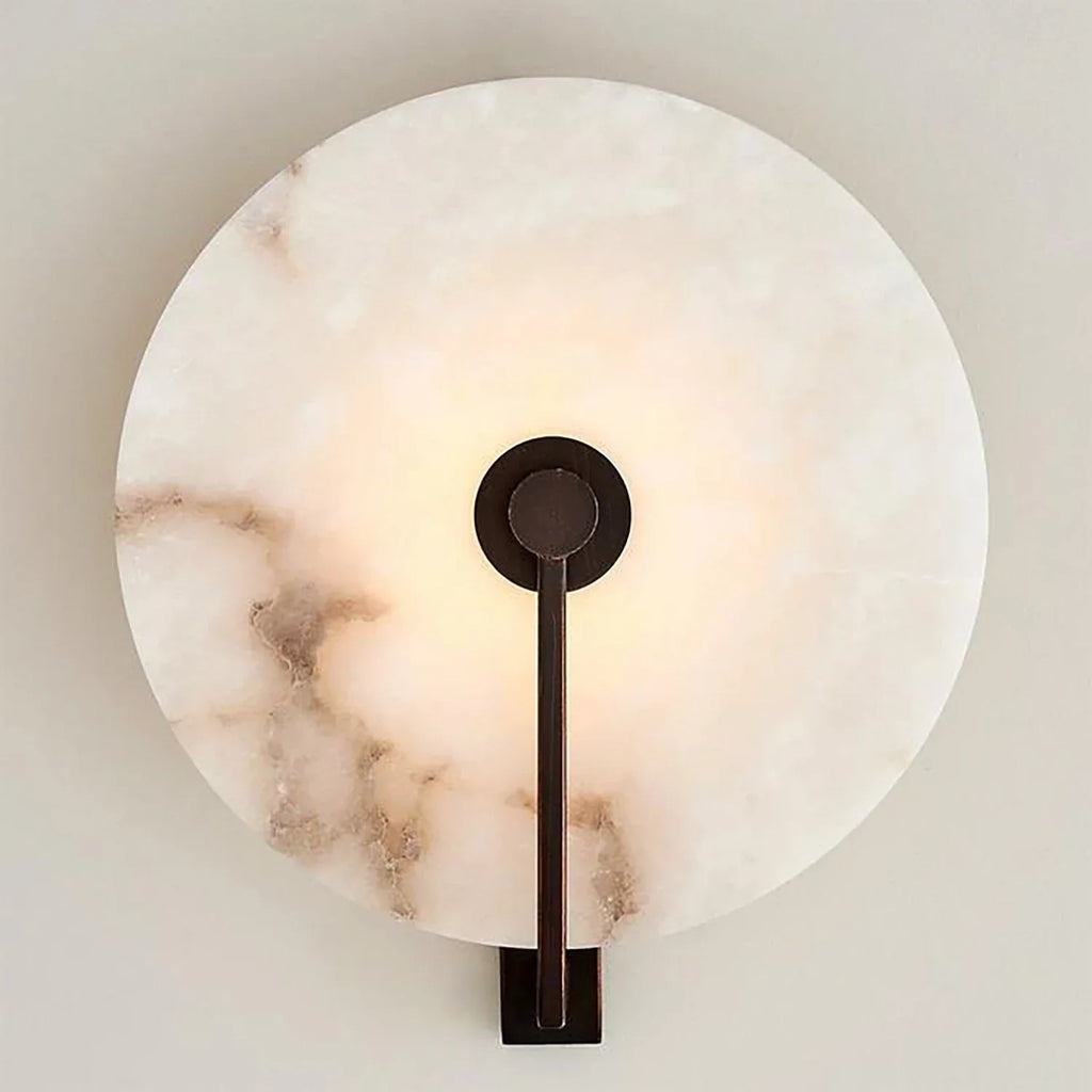 Natural Alabaster Disc LED Wall Sconce | wildoxy