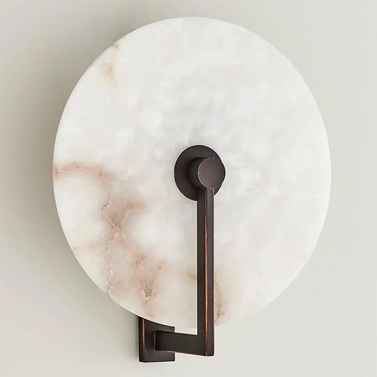 Natural Alabaster Disc LED Wall Sconce | wildoxy