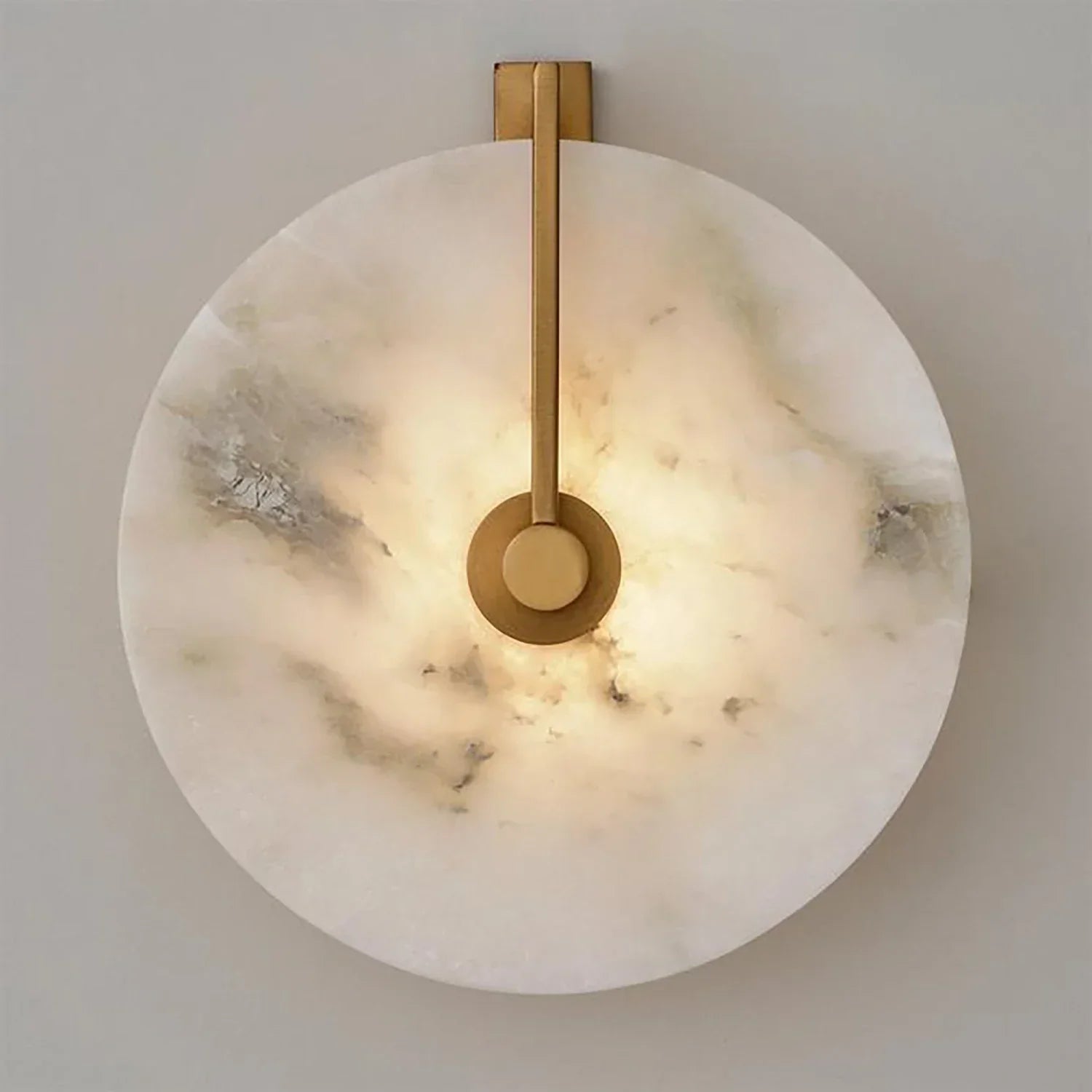 Natural Alabaster Disc LED Wall Sconce | wildoxy