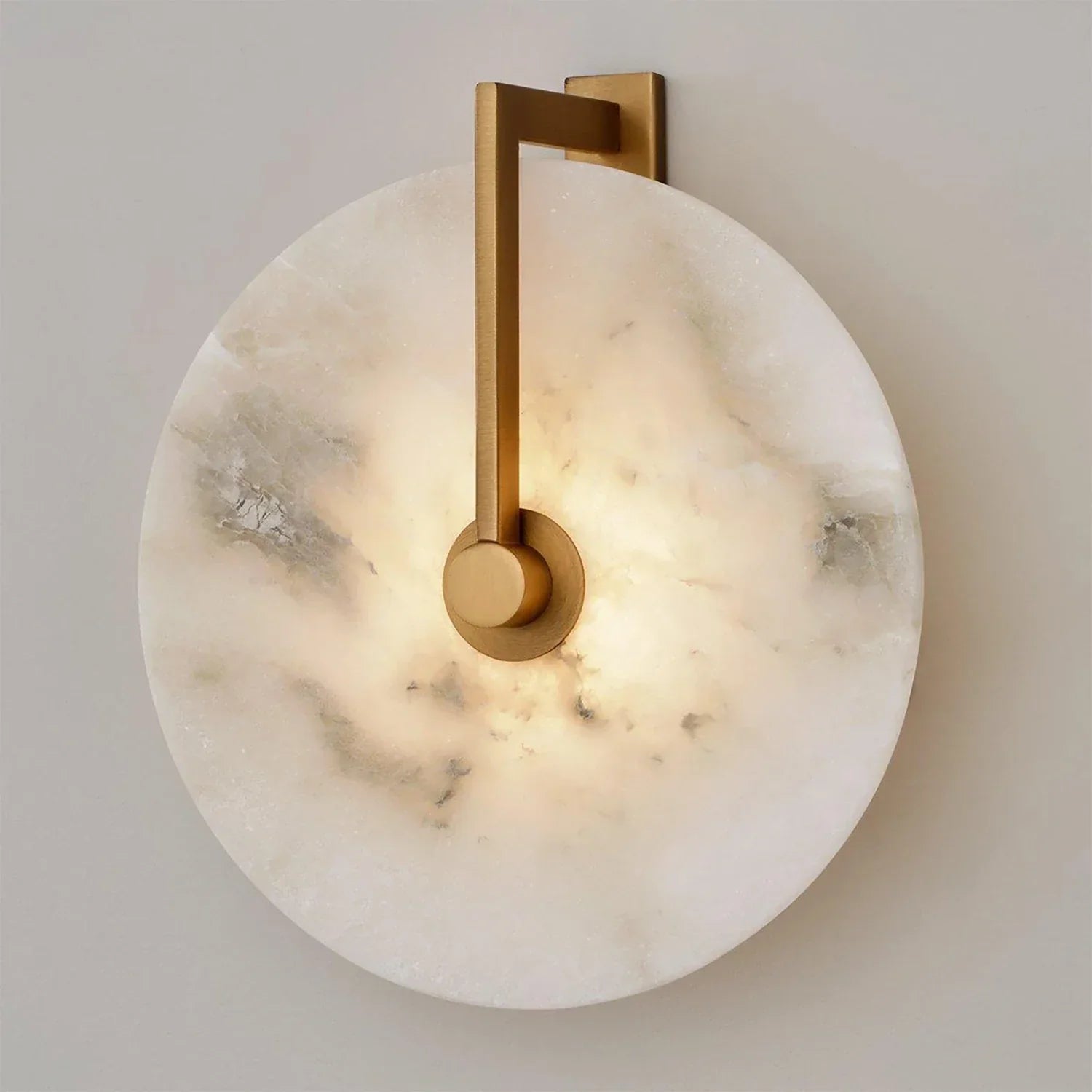 Natural Alabaster Disc LED Wall Sconce | wildoxy