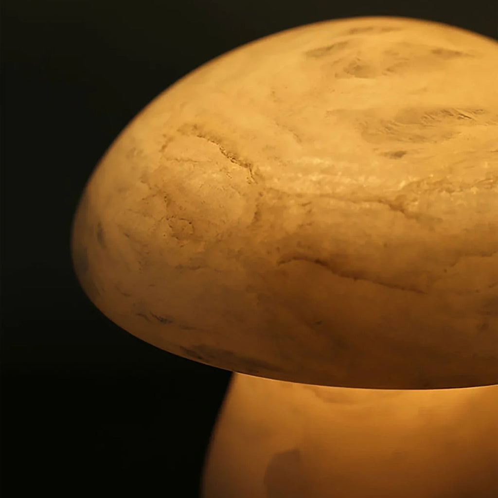 Natural Alabaster Mushroom Table Lamp | wildoxy