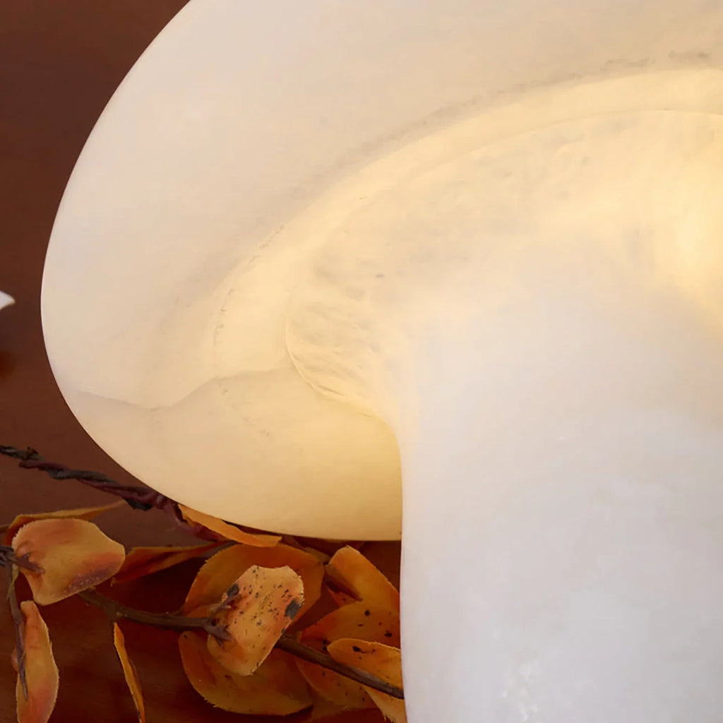 Natural Alabaster Mushroom Table Lamp | wildoxy