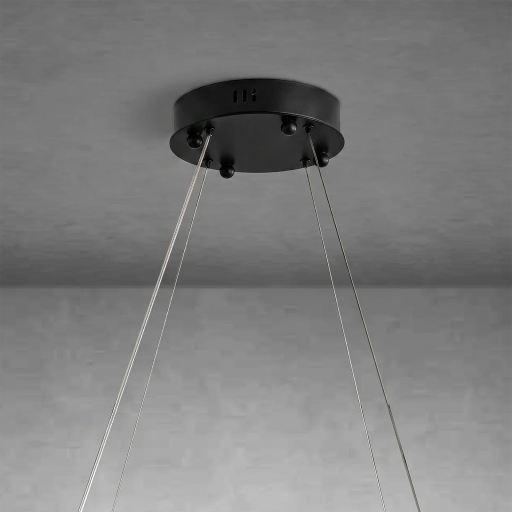 Natural Alabaster Tile Round Chandelier | wildoxy