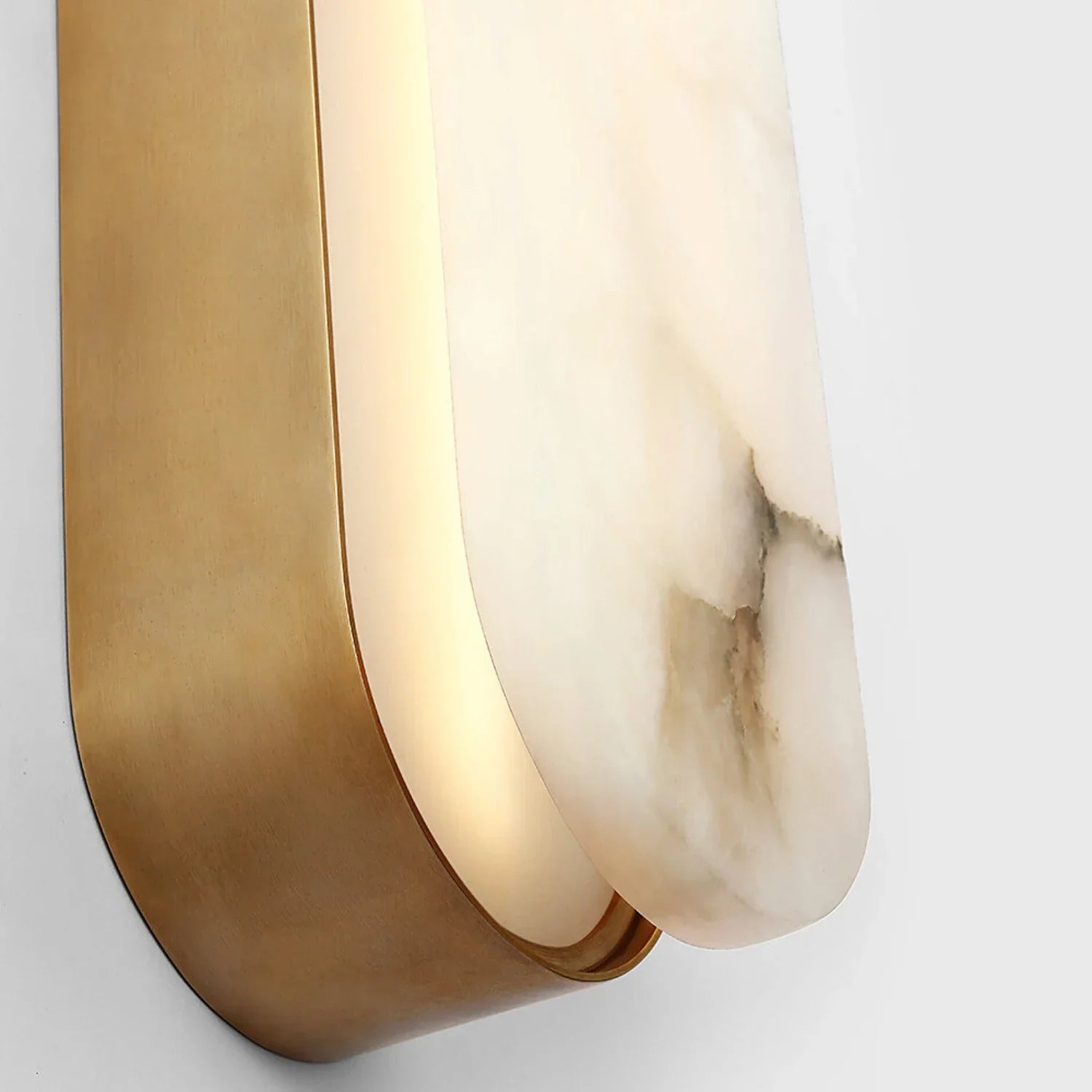 Natural Grained Marble Elongated Sconce Wall Lamp | wildoxy