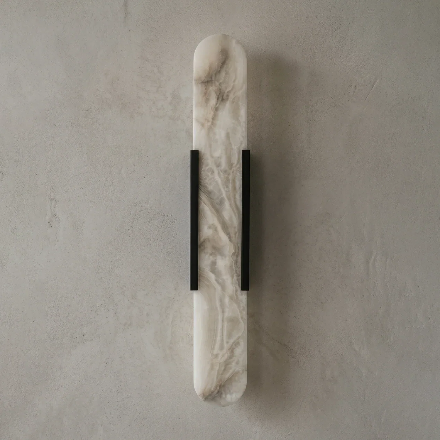 Natural Grained Marble Elongated Sconce Wall Lamp | wildoxy
