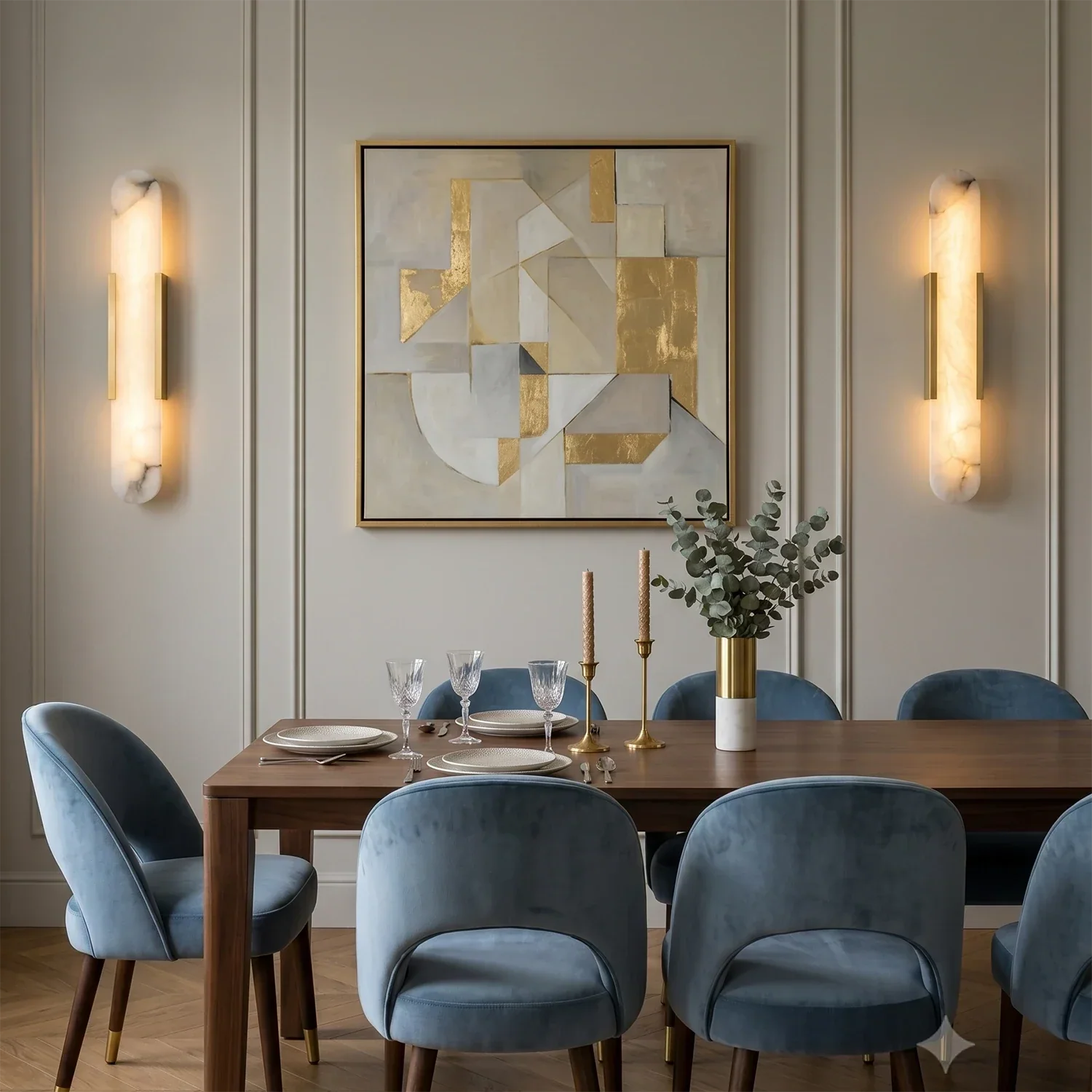 Natural Grained Marble Elongated Sconce Wall Lamp | wildoxy